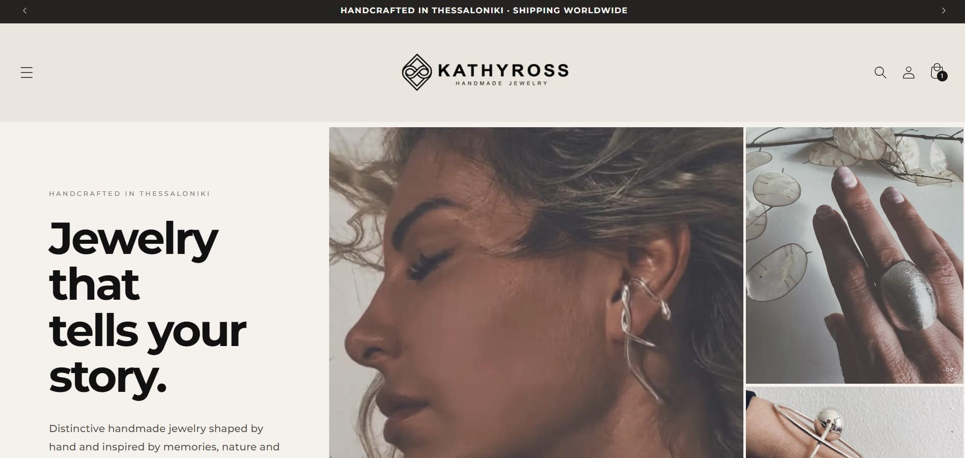 Kathy Ross Jewelry Shopify e-shop design and development by Target PRO